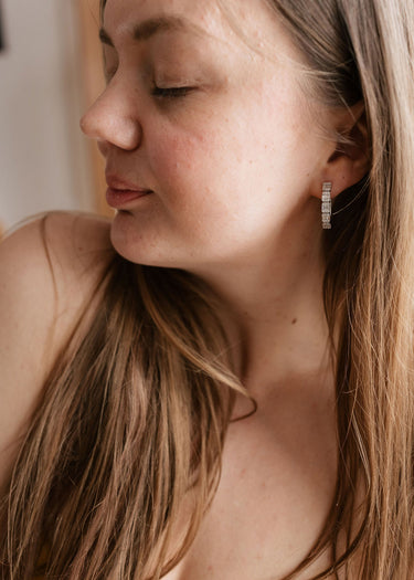 Baguette Diamond & White Gold Earrings
