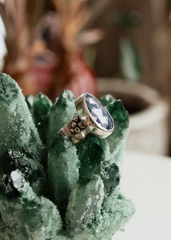 Bold Sapphire + Sterling Silver Ring