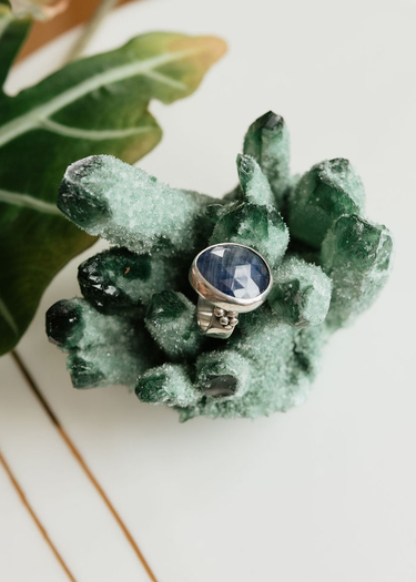 Bold Sapphire + Sterling Silver Ring