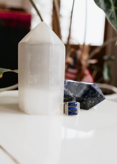 Lapis Lazuli  + Sterling Silver Ring