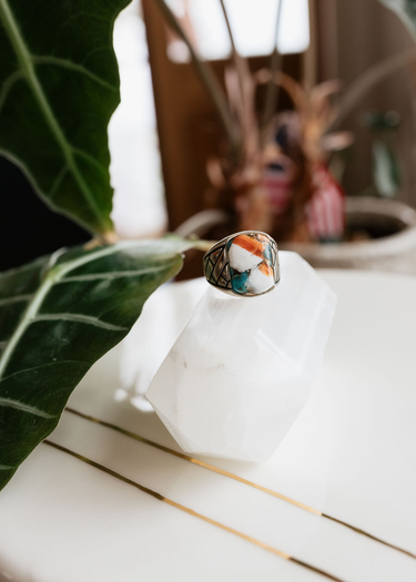 Mosaic Stone + Sterling Silver Ring
