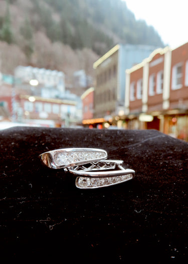 Horseshoe Diamond & White Gold Earrings