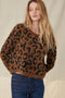 Crew Neck Sweater in Leopard